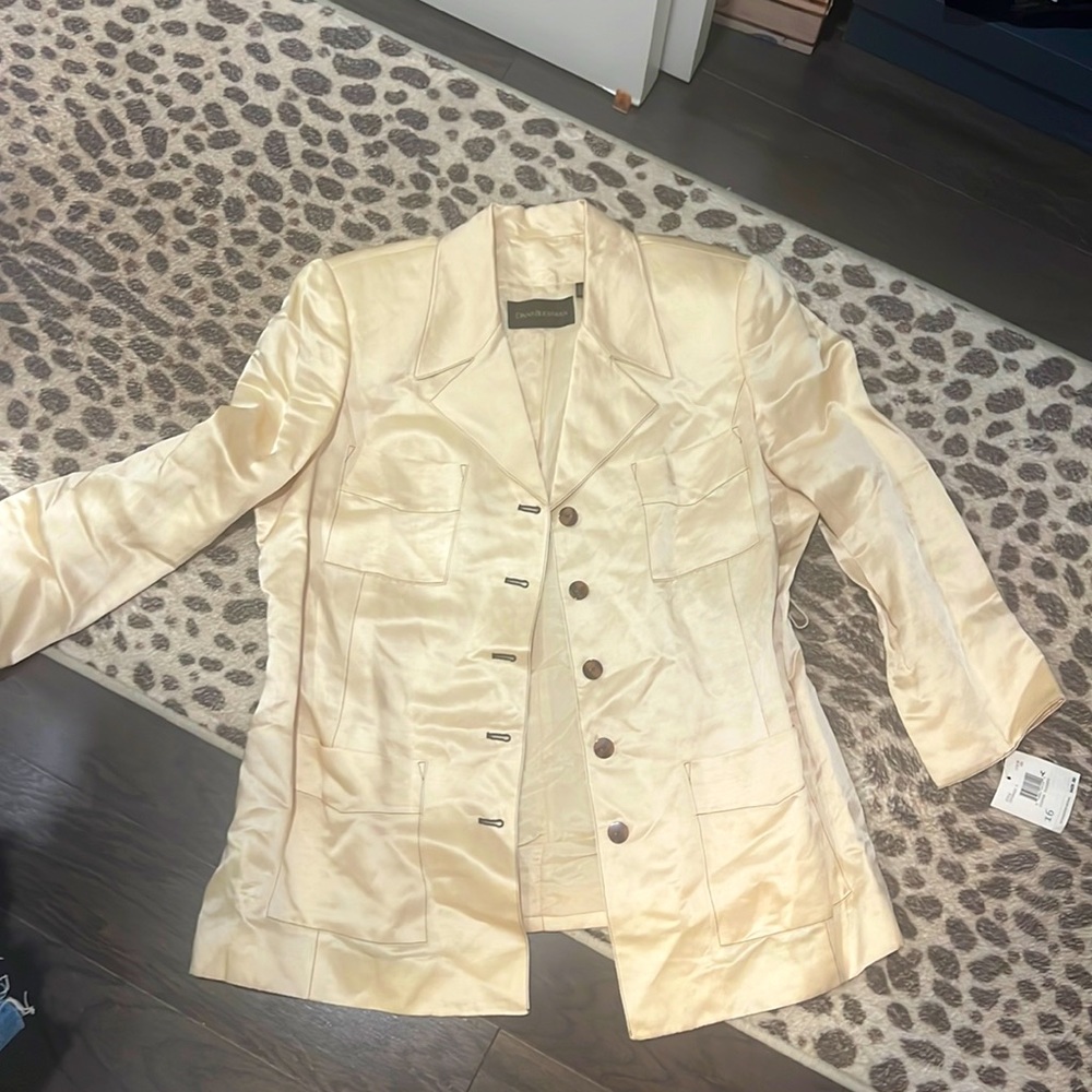 Dana Buchman Satin Blazer plus sz 16